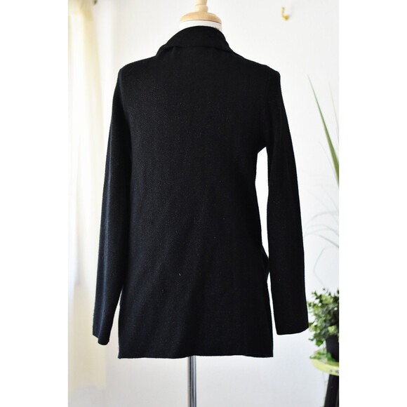 Express Oversized Knit Blazer Woman's S Black Double Breasted Office Career - Picture 4 of 12